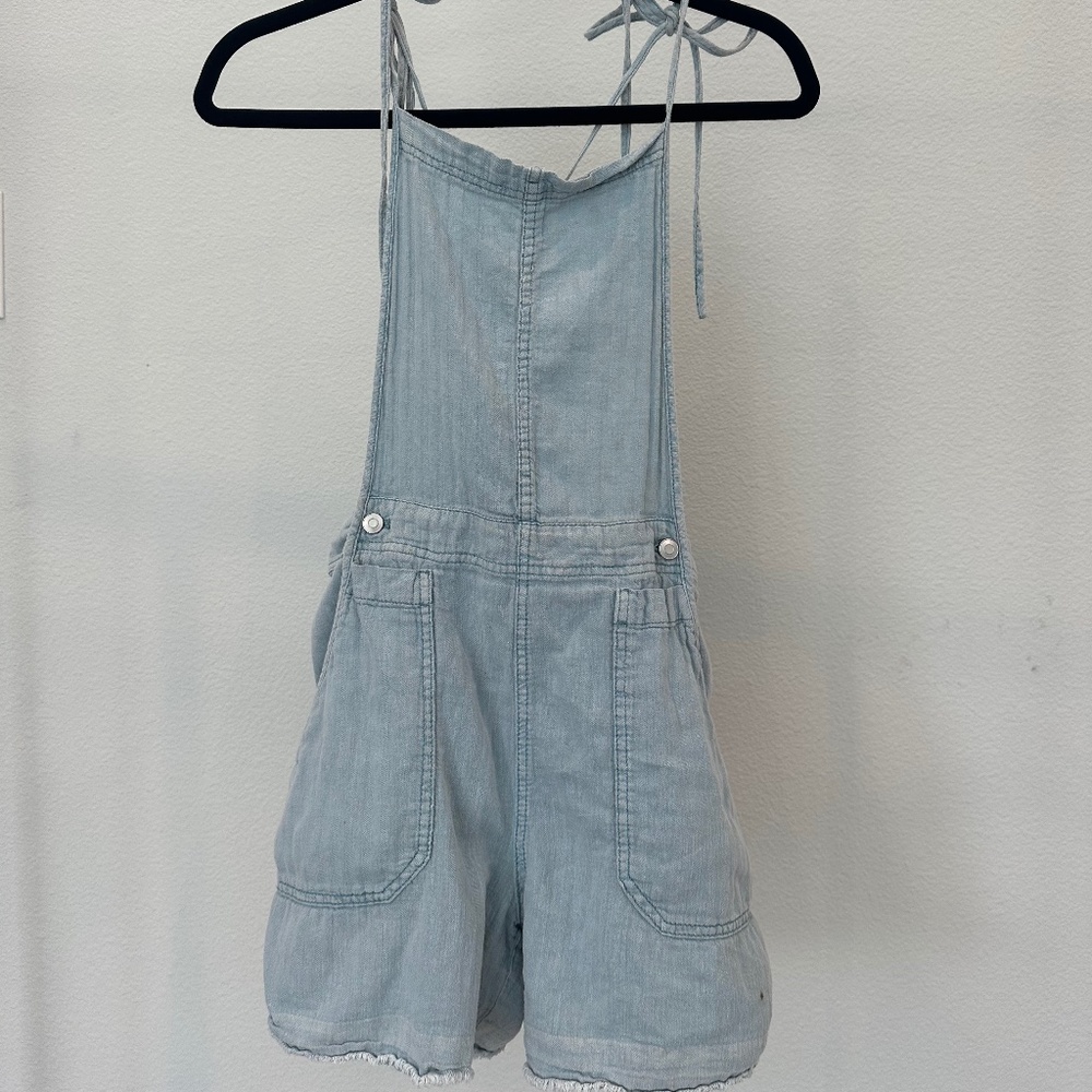 FREE PEOPLE Romper, size S, color LIGHT BLUE